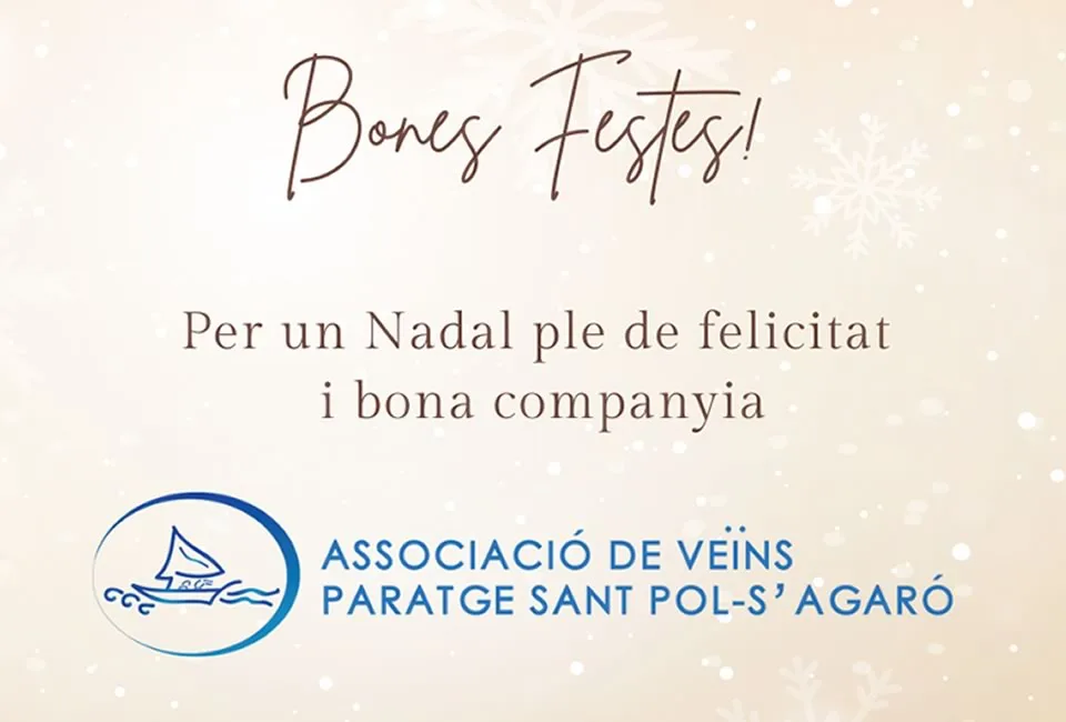 Associació Veïns Paratge Sant Pol-S'Agaró - Notícies - Nadal 2025
